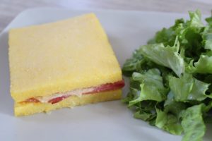 Croque monsieur sans gluten, sans pain mais avec de la polenta