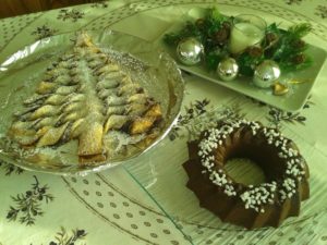 Dessert de Noël sans lait, sans gluten : sapin en pâte feuilletée