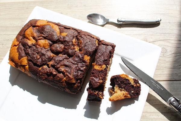 Gâteau yaourt marbré sans gluten, sans lait, sans œuf