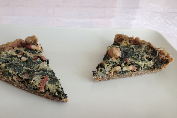 Quiche aux blettes sans gluten, sans oeuf, sans lactose