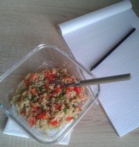 Repas rapide taboulé de quinoa sans gluten