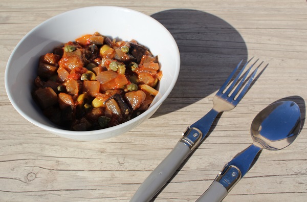 Menu d'été sans gluten, sans lait, sans oeuf : la caponata