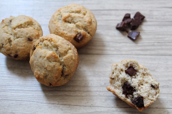 Mini cakes aux pépites de chocolat sans gluten et sans lactose