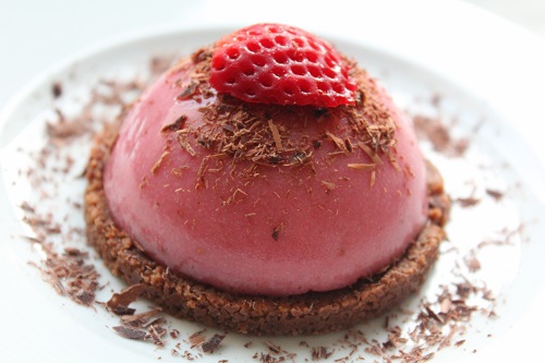 Entremets Fraise Chocolat Sans Gluten Sans Lait Sans Oeuf