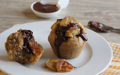 Muffins facile banane chocolat sans gluten, sans lait, sans oeuf