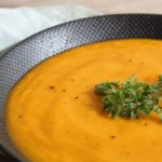 Menu facile sans gluten, sans lactose, sans oeuf : recette velouté de carottes