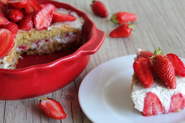 Recette de fraisier sans gluten, sans lactose, sans oeuf