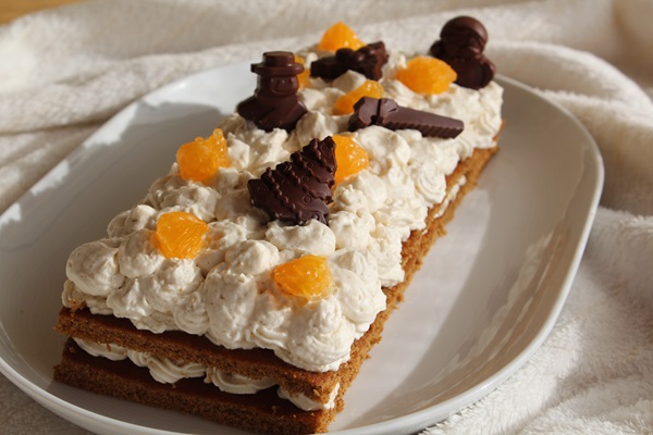 Recette facile de dessert Sans Gluten, Sans Lactose, Sans Oeuf pour noel entremet Pain d'épices : 